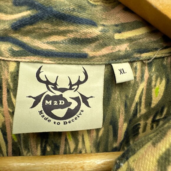 Made 2 Deceive Camo Shirt Mens Extra Large Button Down Hunting Outdoor Duck - Picture 8 of 16